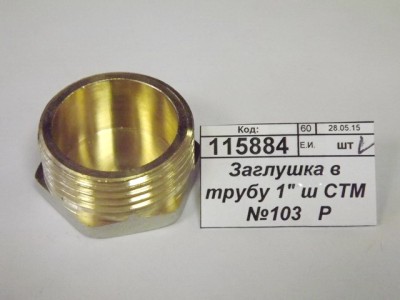 Заглушка в трубу 1&quot штуцер СТМ *10/200