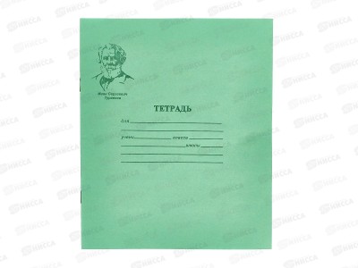 Тетрадь 12 листов линия ТОМСК  писчая с полями, 2-п *100