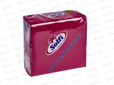 Салфетки СОЛФИ 50л бордовый интенсивный *88