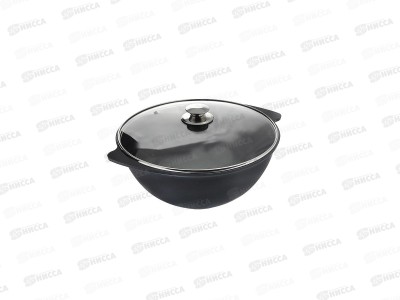 Казан для плова 3,5л  стеклянная крышка  к37а *4