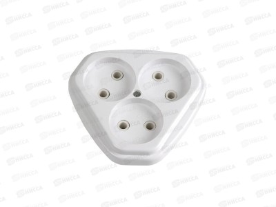 Розетка открытой установки 3-х местная РА10-387 10А *40