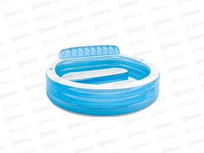 Бассейн 57190 (229х218х79см) Семейный с подголовником от 6-ти лет INTEX 109-043 г