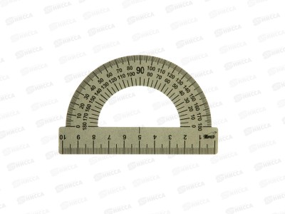 Транспортир 180градусов ПЧЕЛКА стальной, ТС-10 *100/3000