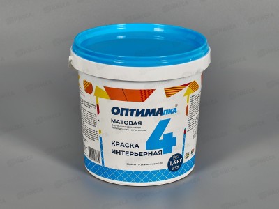 Краска для стен и потолков Оптималка-4(интер) 1,4кг *8