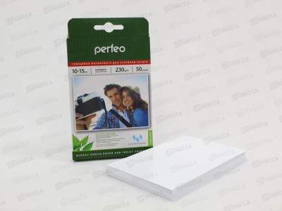 Фотобумага компьютерная PERFEO 10*15, 50л P230, глянцевая, PF-GLR4-230/50, 3721