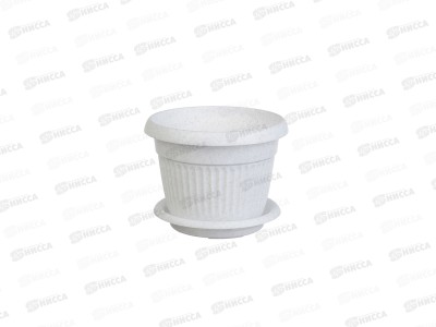 Кашпо Ливия Д160мм 1,4л с подставкой  Мраморный М3010 *20