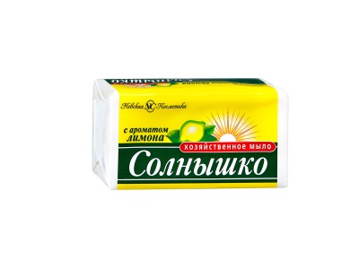 ХОЗЯЙСТВЕННОЕ мыло  Невская Косметика 140гр  СОЛНЫШКО  лимон *48/4