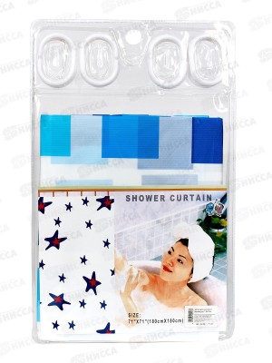 Штора для ванной PVC, 1.8х1.8м, AL-190 *120
