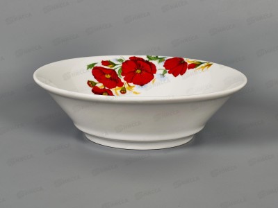 Салатник 1150 см3 фарфоровый Идиллия Маки красные 4С0263 *10