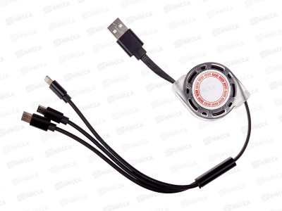Кабель USB универсавльный для зарядки (8pin,30pin,Micro) L-17.92см (045267)  Ж