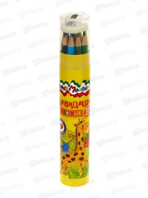 Карандаши 12 цветов  Каляка-Маляка туба, ККМ12Т *24/192