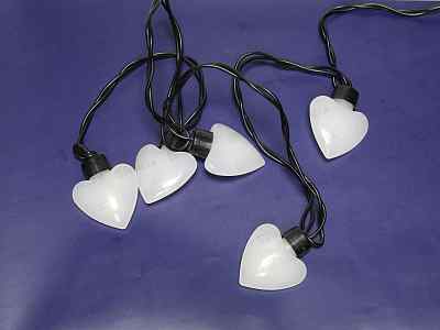 Гирлянда 5м &quotСердца&quot  LED20 черная нить мультицвет  AL-3729 *20