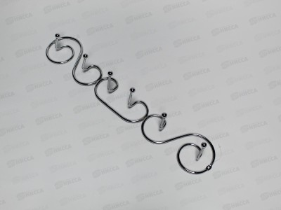 Вешалка для одежды Фигурная 6 крючков F6 хром (025928) Ж