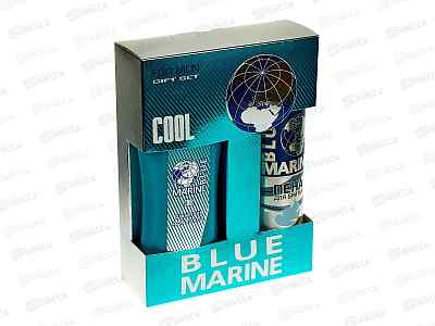 Набор подарочный Blue Marine Cool (шампунь 250мл + пена для бритья  200мл) мужской * 7