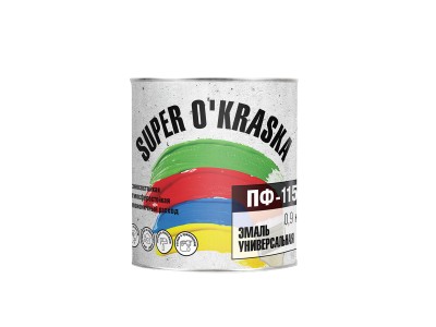 ЭМАЛЬ ЛАКРА ПФ-115 super okraska Белая глянцевая 0,9кг Л      *14/490