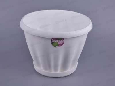 Горшок Знатный D225мм 3,9л с подставкой  Белый М303Б *16