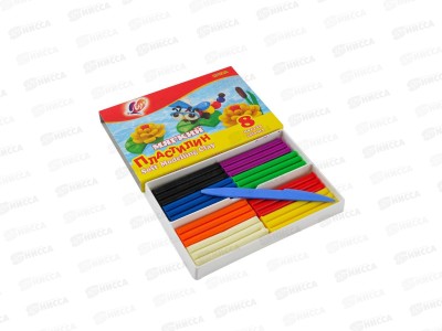 Пластилин  8 цветов  99 грамм ЛУЧ Кроха, мягкий, картонная упаковка, 25с1551-08 *30