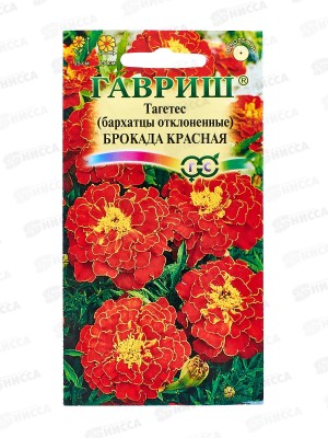 Бархатцы отклоненные Брокада красная (Тагетес) 0,3 грамма  Н12 *10  ГШ +
