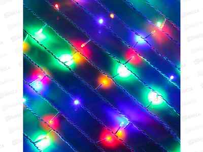 Гирлянда 2,0*0,5м электрическая Бахрома 96LED 16 нитей 8 режимов мультицвет 351-483 г