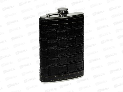 Фляжка 10 oz 300мл нерж+кожзам (048330)   Ж