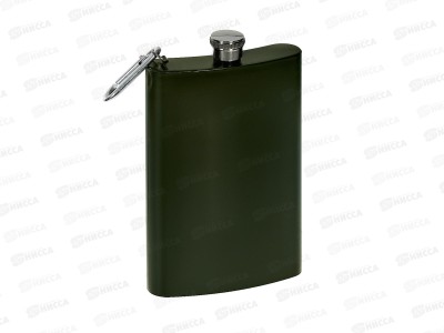 Фляжка 10 oz 300мл хаки с карабином нержавейка (048301)   Ж