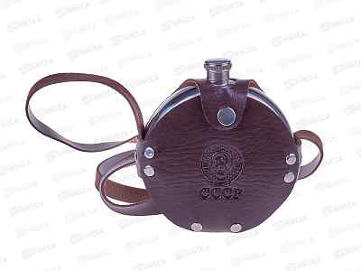 Фляжка 8oz 240мл нержавейка в чехле (048340)  Ж