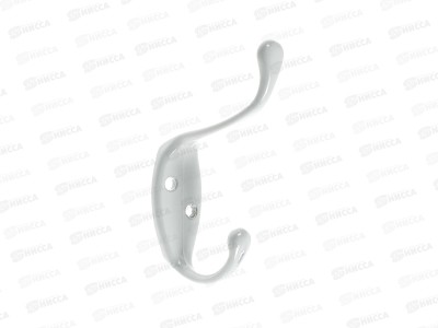 Крючок 1092S металлический белый (016514)  *80  Ж