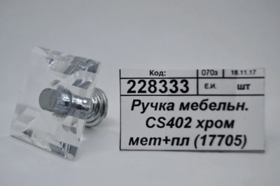 Ручка мебельная CS402 хромированная  металлическая +пластик (17705)  Ж