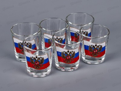 Набор стопок Ода 50мл 6шт 1250-Д Герб на флаге *8