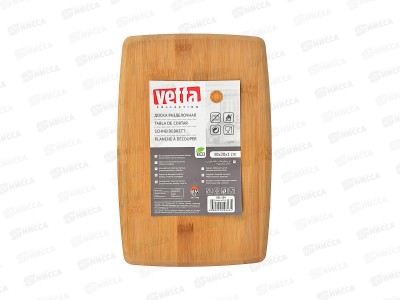 Доска разделочная бамбук 30*20*1,0см Гринвуд Vetta  Н-1554  851-134 г *24