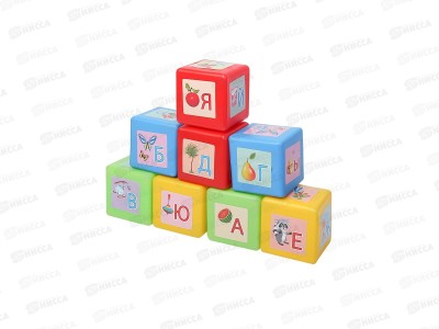 Кубики выдувные с картинками 8шт Азбука, К08-0820 *20