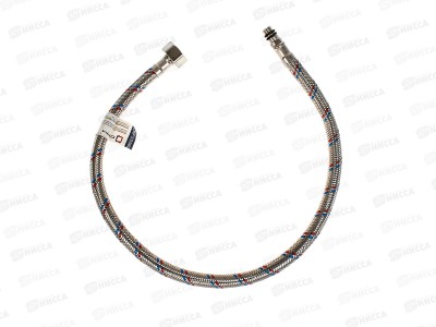 Подводка для смесителя сталь 1/2&quot*М10*60см короткий штуцер СТМ *100