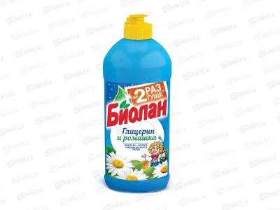 БИОЛАН жидкость для посуды Глицерин/Ромашка 0,45л *20  /1128-3