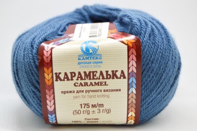 Пряжа Карамелька акрил 100% 50гр 175м джинса 022 *10