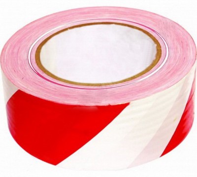 Лента сигнальная 75мм*100м красно-белая, Rexant, 19-3150