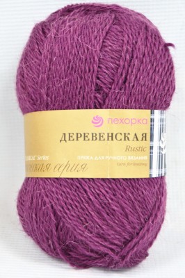 Пряжа Деревенская ежевика шерсть100% 100гр 250м 191