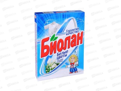 БИОЛАН Белые цветы 350г твердая упаковка  *24  /750-4