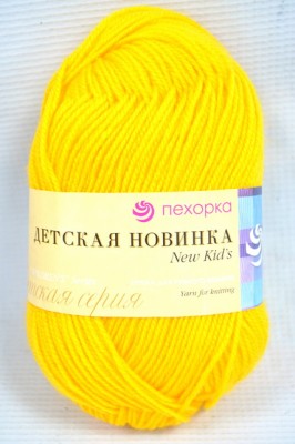 Пряжа Детская новинка желток акрил100% 50гр 200м 12