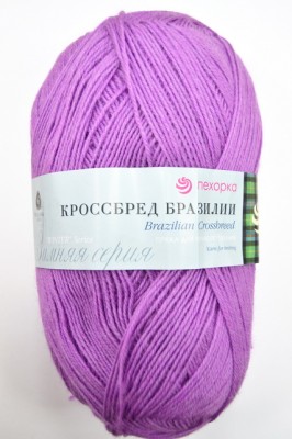 Пряжа Кроссбред Бразилии фиалка мериносовая шерсть50% акрил50% 100гр 500м 179