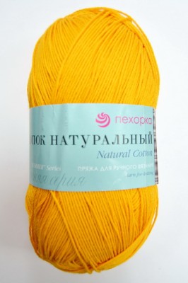 Пряжа Хлопок желток хлопок100% 100гр 425м 12