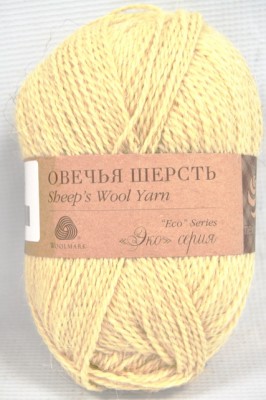Пряжа Овечья  шерсть 100% 100гр 200м 166 суровый