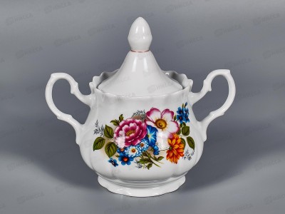 Сахарница &quotРоманс&quot 550 см3 Букет цветов 2С0293