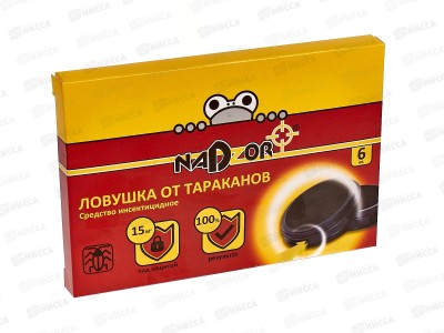NADZOR гель от тараканов в ловушке 6шт  *24