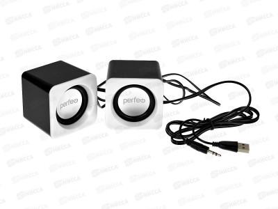 Колонки Perfeo 2.0 Wave, 2*3Вт, USB красный, PF-128-R