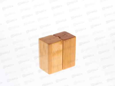 Набор для специй 2 предмета (солонка+перечница) бамбук 9*5*9см №3 на магните