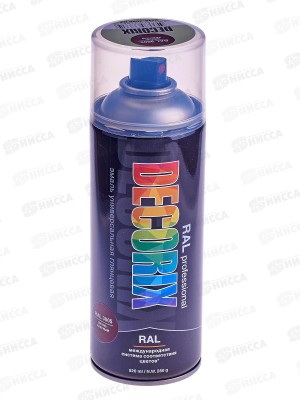 Аэрозольная эмаль RALPROFESSIONAL DECORIX, 520мл, RAL3005, винно-красный *12