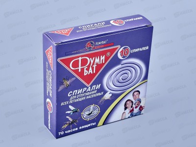 ФУМИБАТ спирали от комаров 10шт (черные) *60