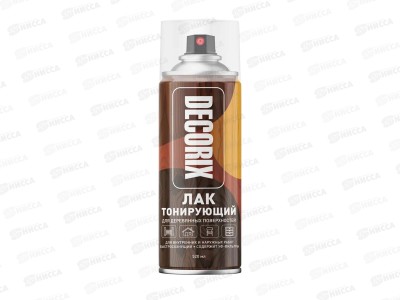 Аэрозольный лак DECORIX, 520мл, тонирующий дуб/pina tree *12