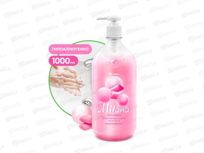 Milana жидкое крем-мыло 1000мл увлажняющее Fruit bubbles *6  125312