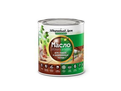 Здоровый Дом масло для террас и деревянных полов,  0.75л, бесцветное *6